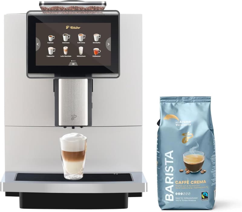 Kaffeevollautomat mit Keramikmahlwerk und 1kg Barista Caffè Crema