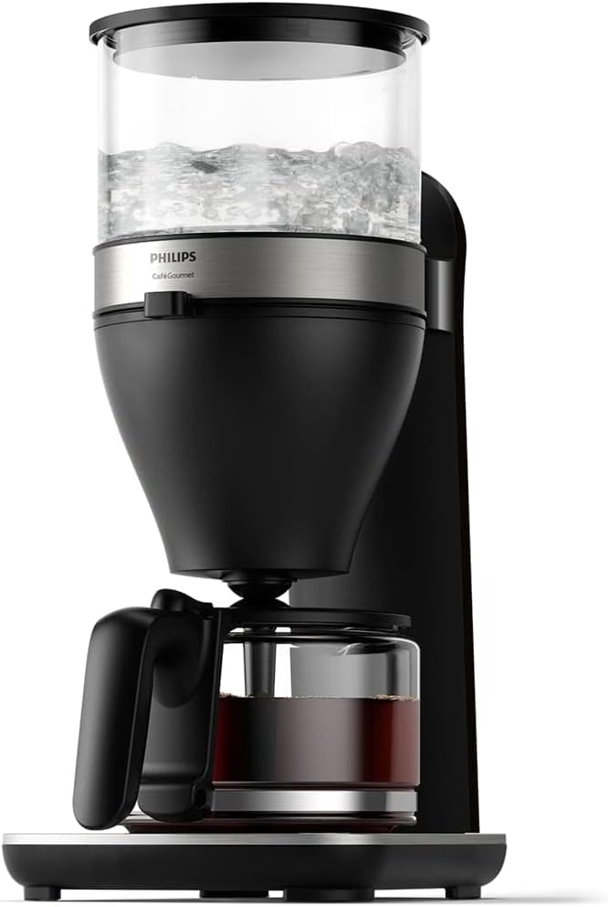 Philips Filterkaffeemaschine 1,25L – Boil & Brew, schwarz-silber
