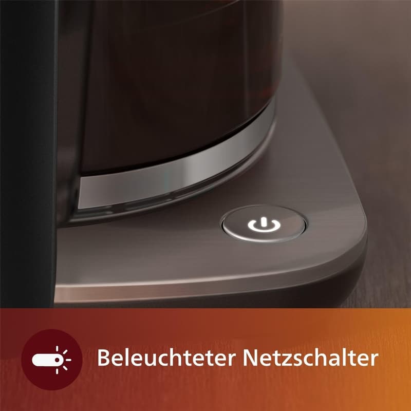 Philips Filterkaffeemaschine 1,25L – Boil & Brew, schwarz-silber