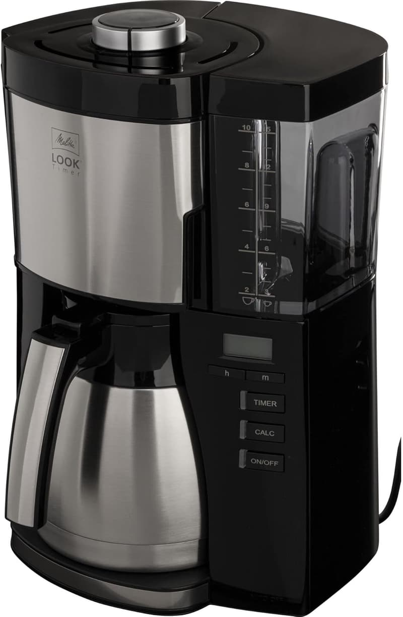Melitta Look Timer Filterkaffeemaschine mit Thermokanne, 10 Tassen