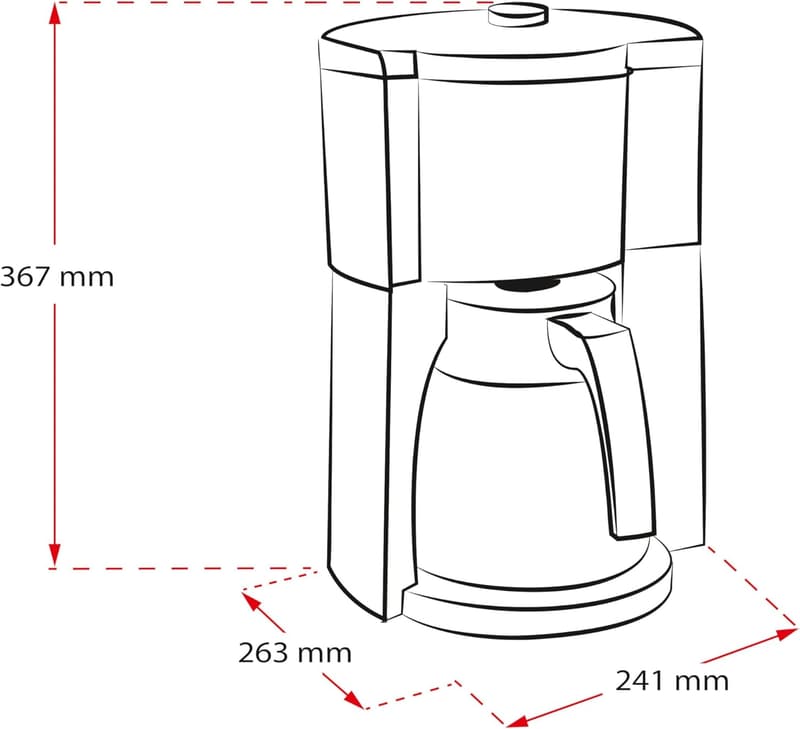 Melitta Look Timer Filterkaffeemaschine mit Thermokanne, 10 Tassen