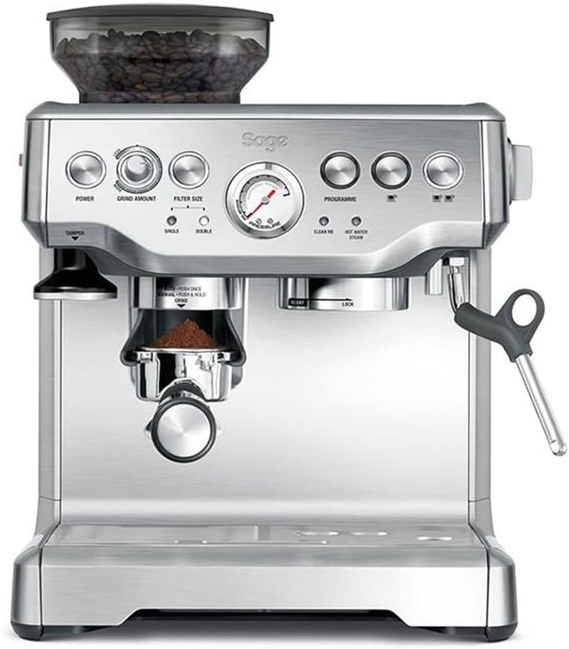 Sage Barista Express - Kaffeemaschine mit manuellem Milchaufschäumer aus Edelstahl