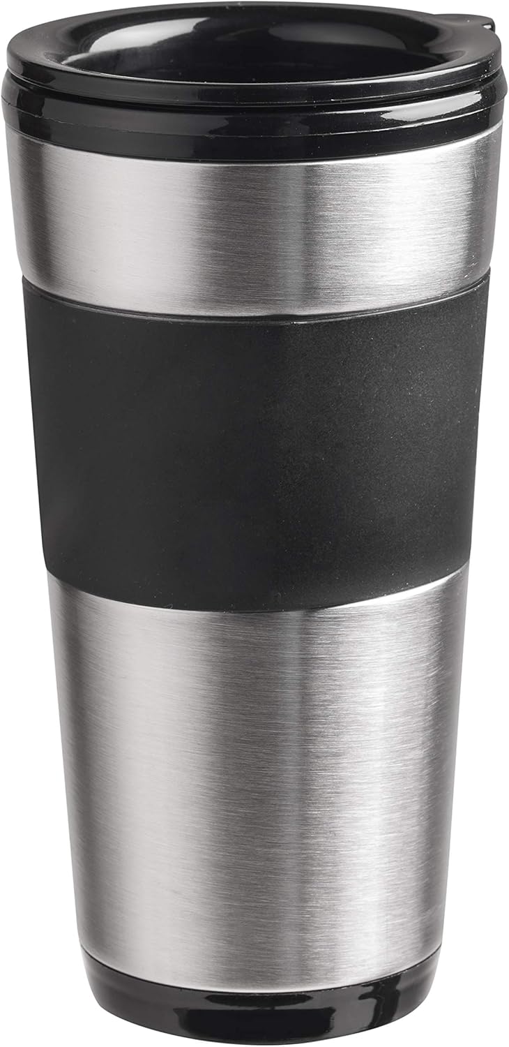 Camping Kaffeemaschine für 2 Tassen mit Isolierbecher, 750 Watt