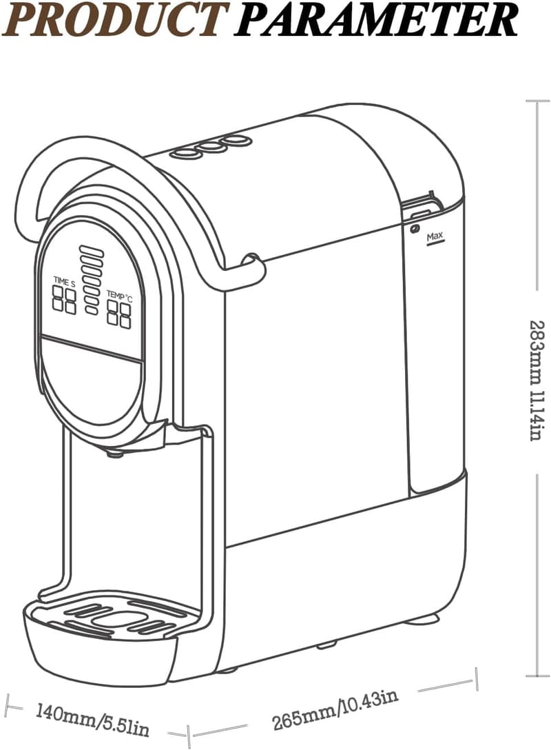 Automatische 4-in-1-Kaffeepadmaschine mit 19 Bar, schwarz