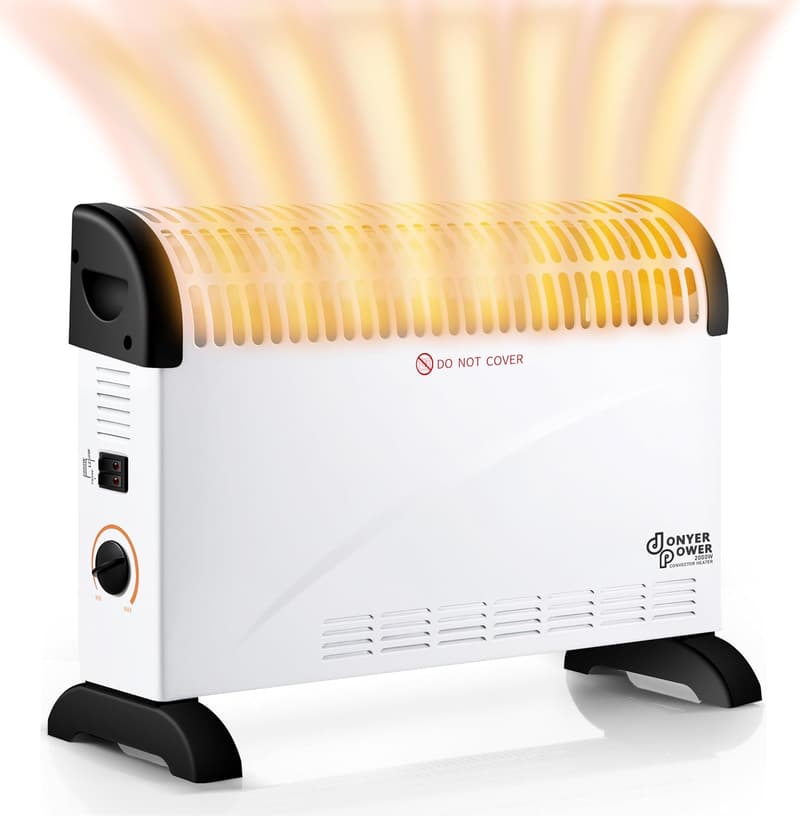 DONYER POWER 2000W Konvektor-Heizkörper mit Thermostat