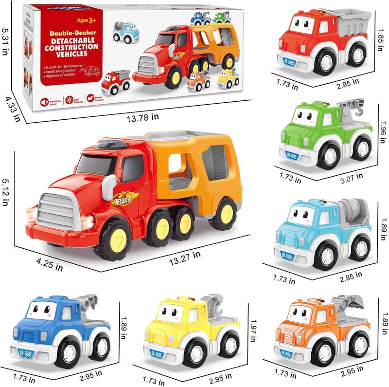 7-in-1 Auto Spielzeug mit Licht und Musik für Kleinkinder