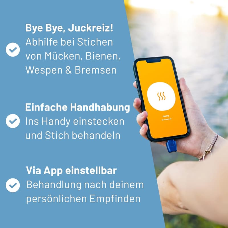 Insektenstichheiler für Smartphones - Chemiefrei & Schmerzfrei