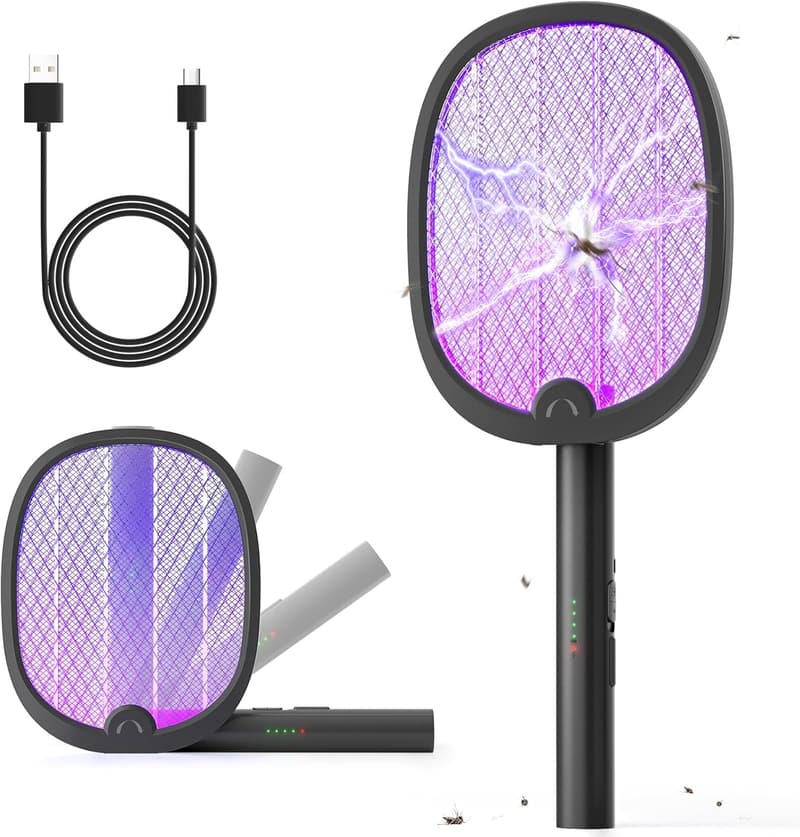 YISSVIC Elektrische Fliegenklatsche 4000V mit UV-Licht, wiederaufladbar