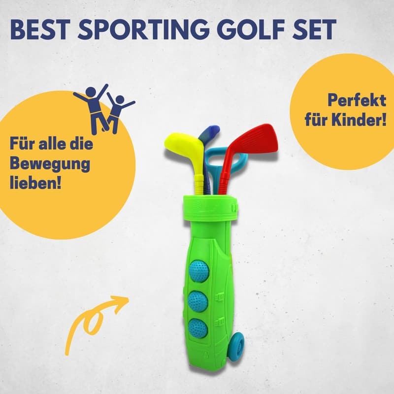 Buntes 13-teiliges Minigolf-Set für Kinder mit Schläger und Bällen