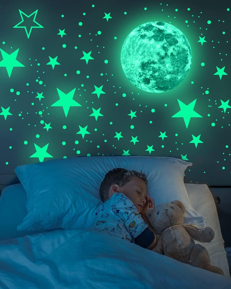 Leuchtende Sterne Aufkleber für Kinderzimmer, 435 Stück