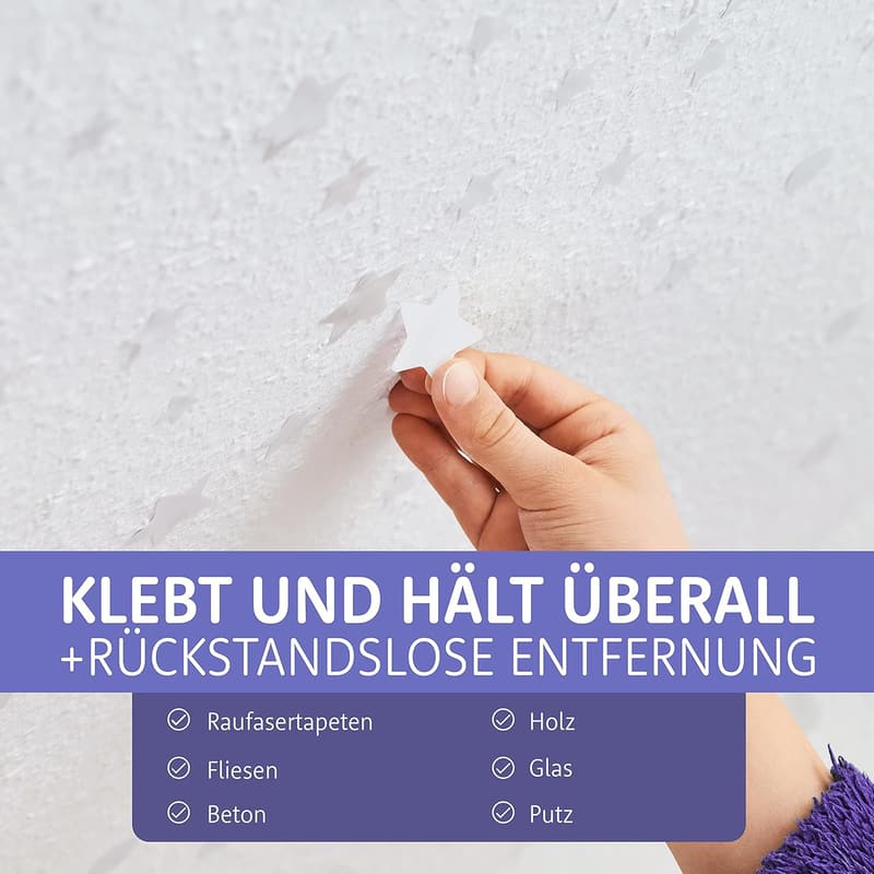 Leuchtsterne für Kinderzimmer - Selbstklebend, 100 Stück, Glow in the Dark