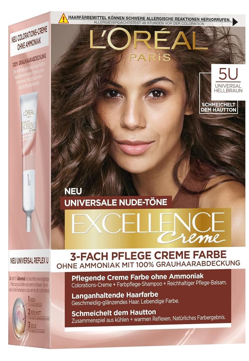 Excellence Creme Nr. 5U - Ammoniakfreie Haarfarbe für jeden Hautton