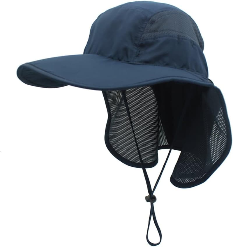 UPF 50+ Sonnenhut für Herren und Damen mit Nackenschutz, faltbar für Outdoor-Aktivitäten