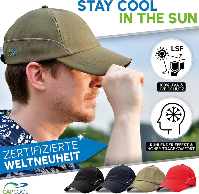 Verstellbare Baseballcap mit 100% UV-Schutz für Herren und Damen