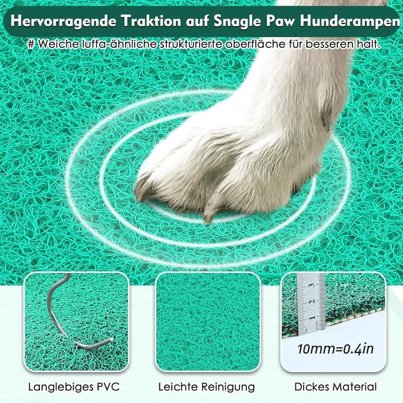 Klappbare Hunderampe für große Hunde bis 110 kg, rutschfester Teppich