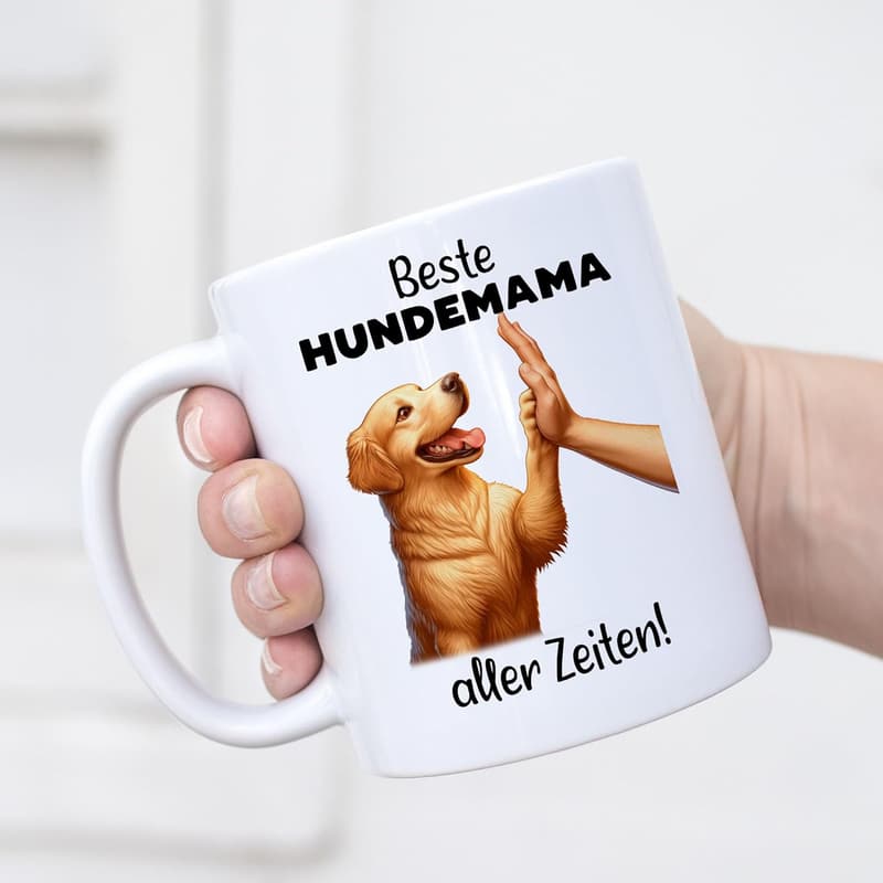 Hundemama Tasse mit Golden Retriever - Geschenk für Hundebesitzer