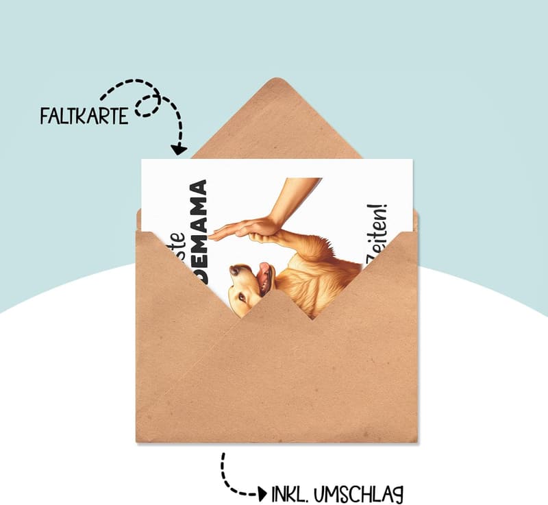 Hundemama Hoch Fünf Karte für Golden Retriever - Geschenk für Frauen