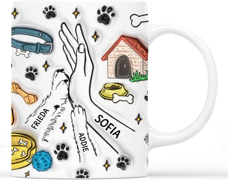 Personalisierte Tasse für die beste Hundemama – Vatertag Geschenk