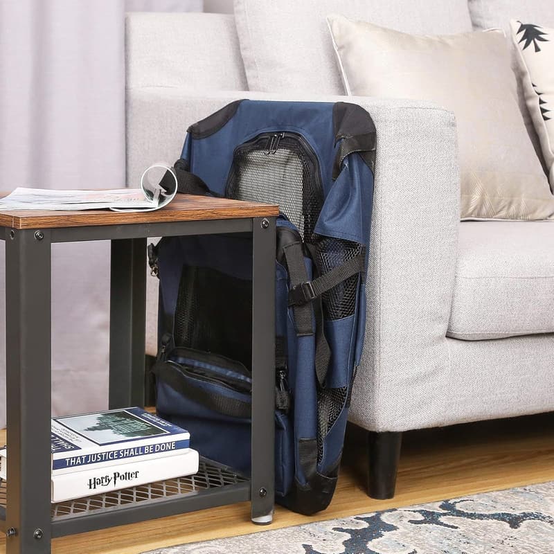 Faltbare Hundebox aus Oxford-Gewebe, atmungsaktiv, dunkelblau, 70 x 52 x 52 cm