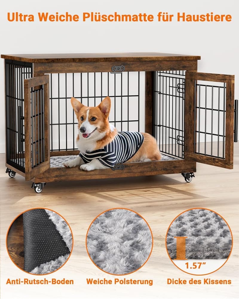Moderne Hundehütte mit Kissen für kleine und mittlere Hunde bis 20 kg