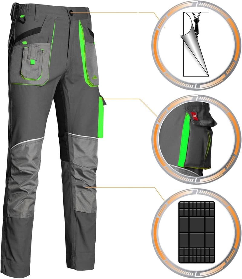 Art.Master Stretch-Arbeitshose für Herren mit 10 Taschen, robust und flexibel