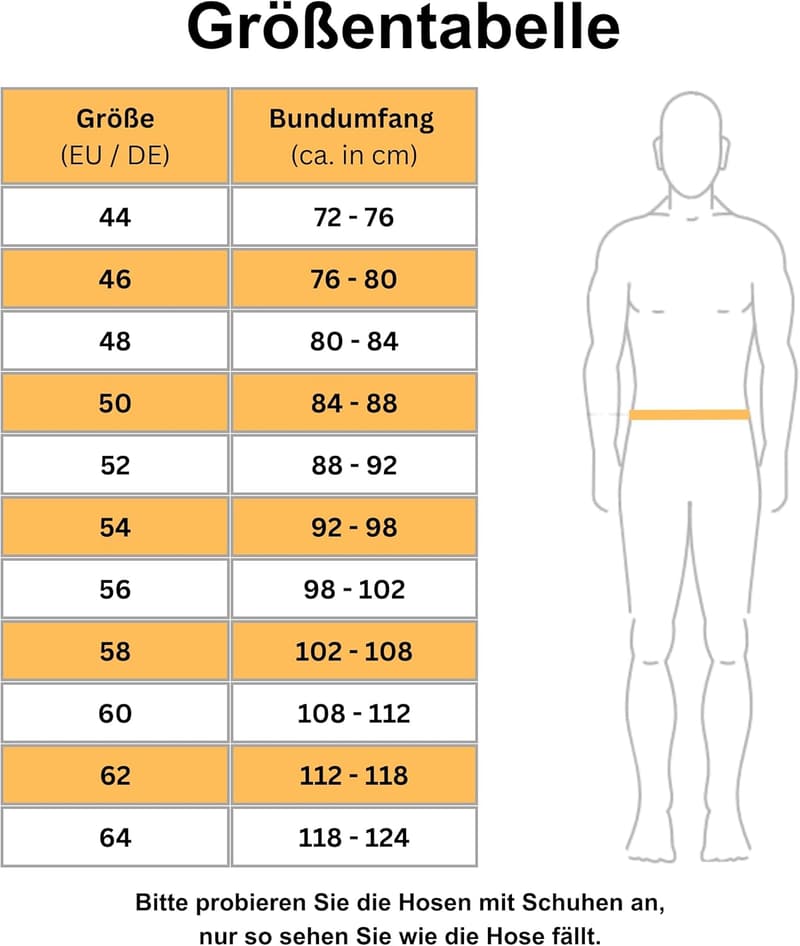 Robuste Arbeitshose für Herren mit Kniepolstertaschen und Stretchbund