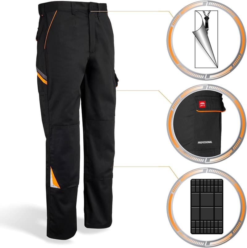 Art.Master Herren Arbeitshose mit Stretchbund und 6 Taschen