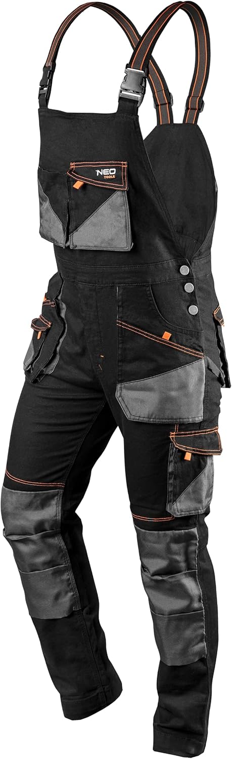 NEO TOOLS HD Slim Arbeitshose mit abnehmbaren Beinöffnungen, 60% Baumwolle