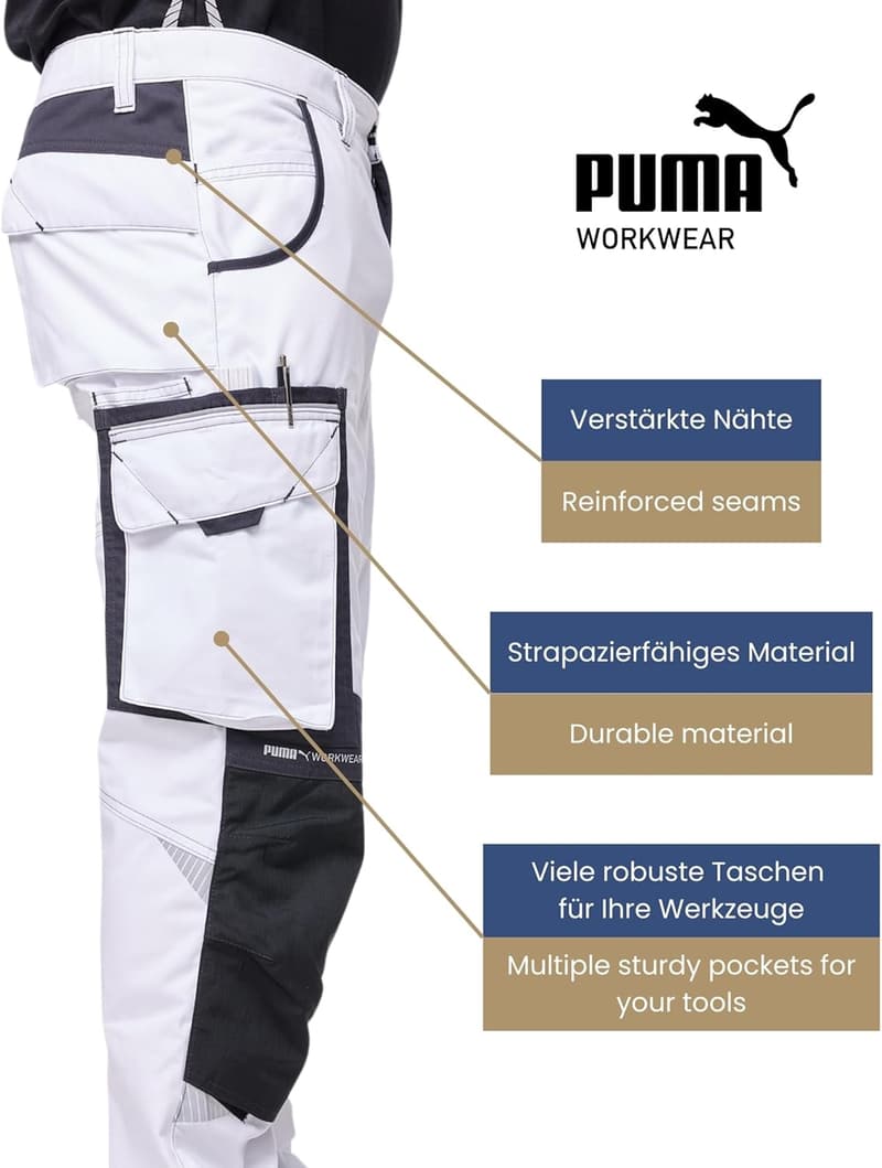 PUMA Precision X Arbeitshose für Herren - strapazierfähig mit verstärkten Knien