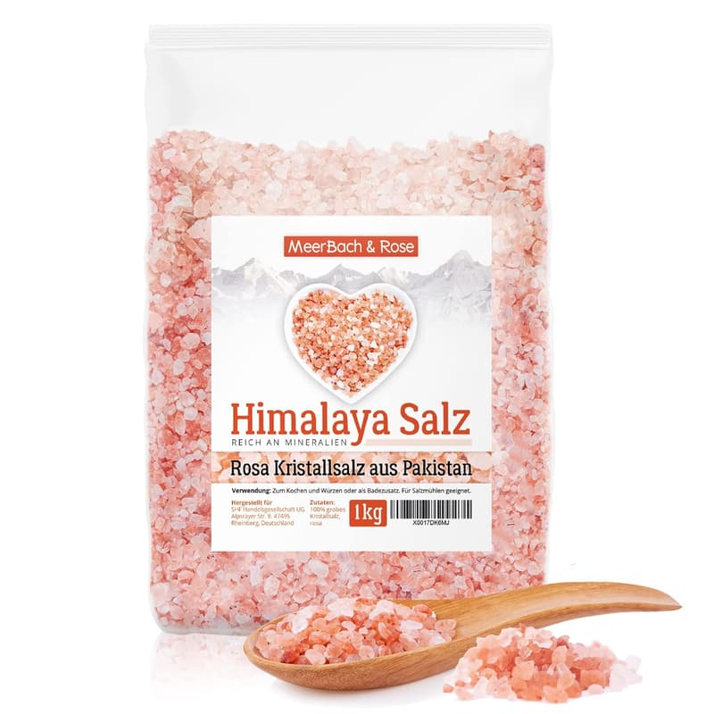 Himalaya Salz rosa Kristallsalz 1kg für Salzmühle und Baden