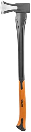 Profi Spaltaxt mit Fiberglasstiel und 2000g Kopfgewicht, Schwarz/Orange