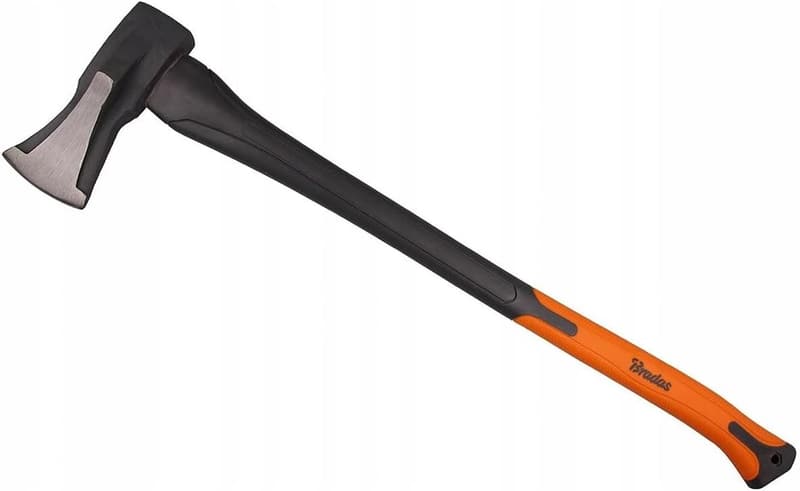 Profi Spaltaxt mit Fiberglasstiel und 2000g Kopfgewicht, Schwarz/Orange