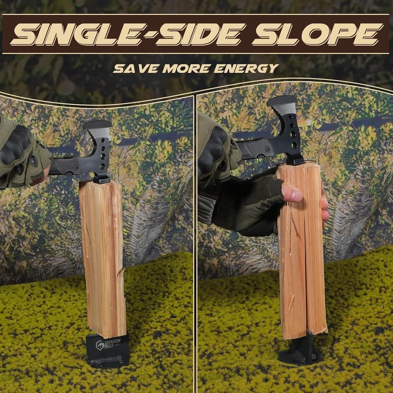 Kleiner Holzspalter aus Stahl für Kamin und Ofen, tragbar und robust