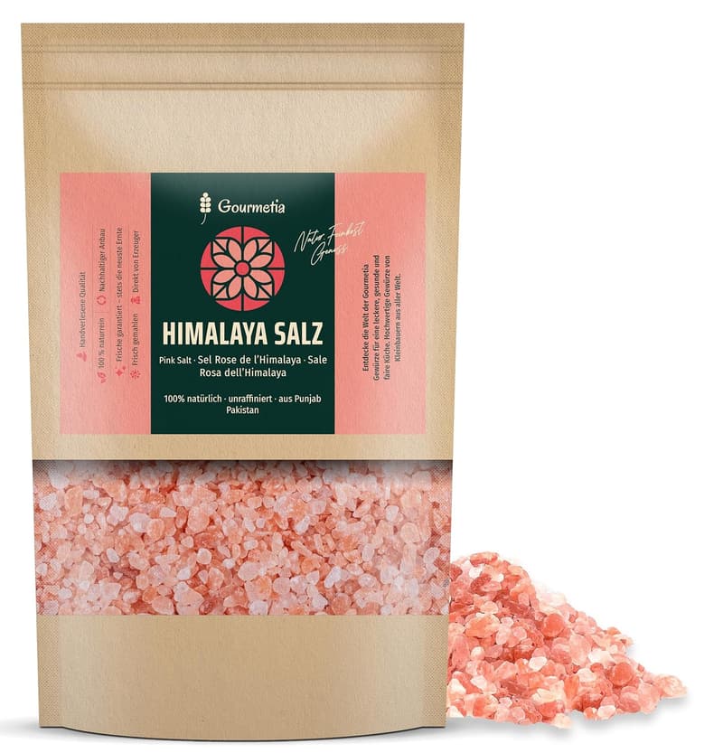 Gourmet Himalaya Grobsalz 900g aus Pakistan - Rosa Kristallsalz