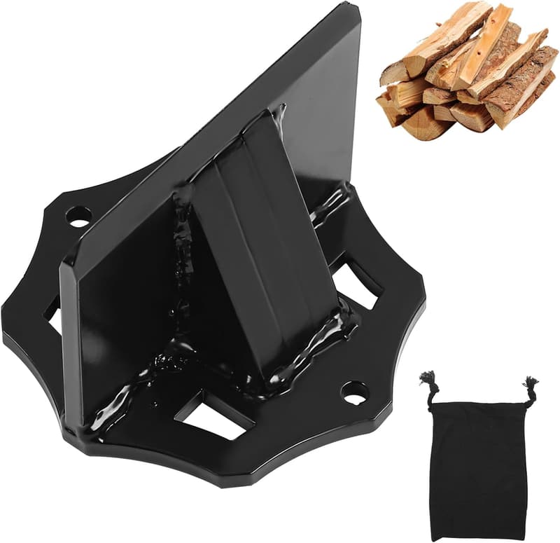 Tragbarer Holzspaltkeil aus Kohlenstoffstahl für Anzündholz (800g)