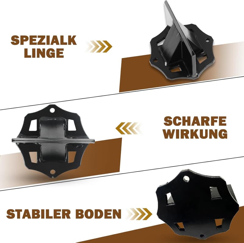 Tragbarer Holzspaltkeil aus Kohlenstoffstahl für Anzündholz (800g)