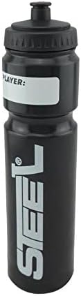 Hockey Trinkflasche 1,0L aus Edelstahl mit kurzem Halm