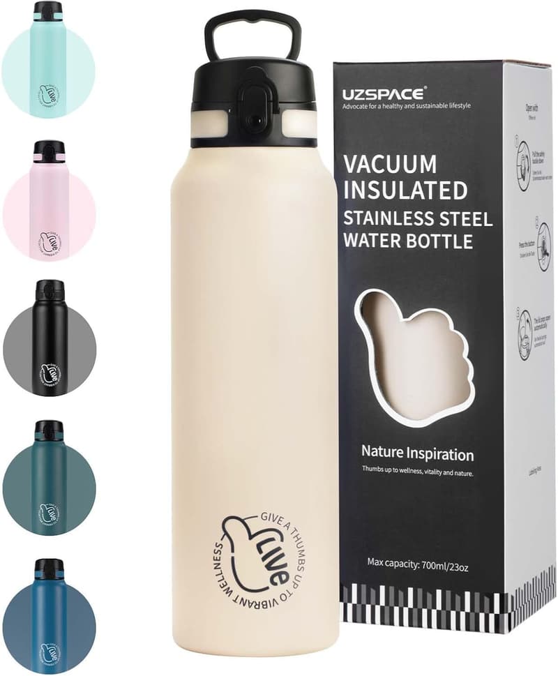 Isolierte Edelstahl-Trinkflasche 1l für Sport und Outdoor-Aktivitäten