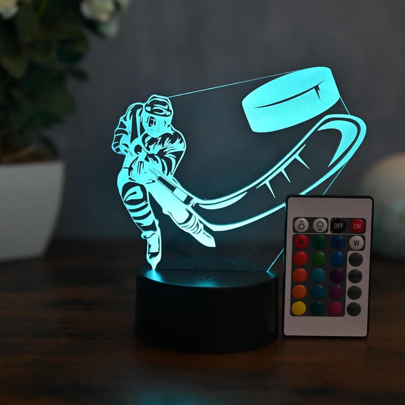 Eishockey Lampe – LED Nachtlicht für Hockeyspieler und Kids