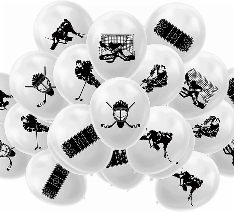 Eishockey Luftballons – 24 Stück für Jungen Kindergeburtstag Deko