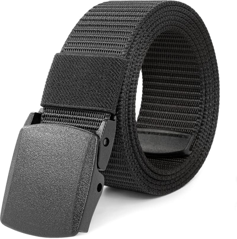 Verstellbarer Nylon-Arbeitsgürtel für Herren – flughafensicher, ohne Metallschnalle