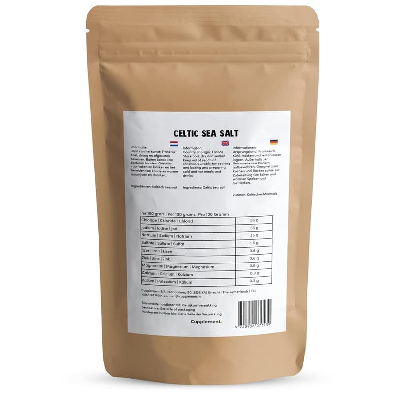 Keltisches Meersalz 1 KG – Grobes Salz, reich an Magnesium und Mineralien
