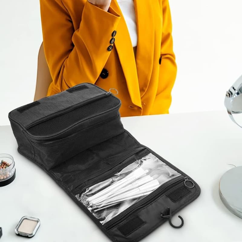 Praktische Kulturtasche zum Aufhängen für Damen und Herren (Grau)
