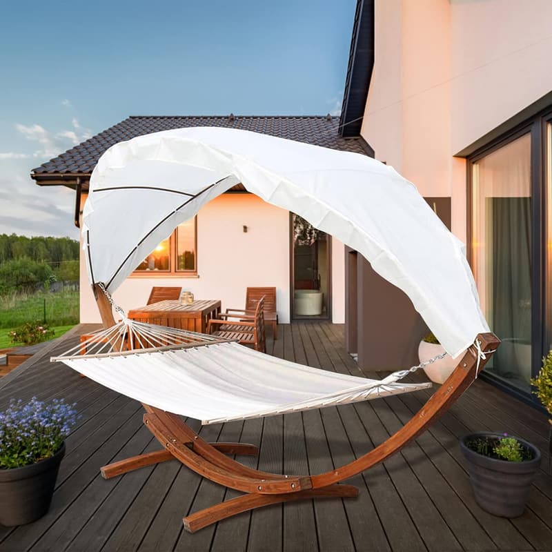 Hängematte mit Gestell und Dach für 2 Personen – 200 kg belastbar, 200×150 cm