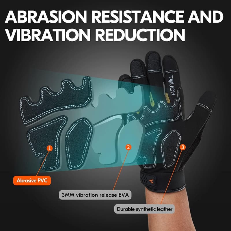 Hohe mechanische Arbeitshandschuhe für schwere Belastungen und Vibrationenschutz