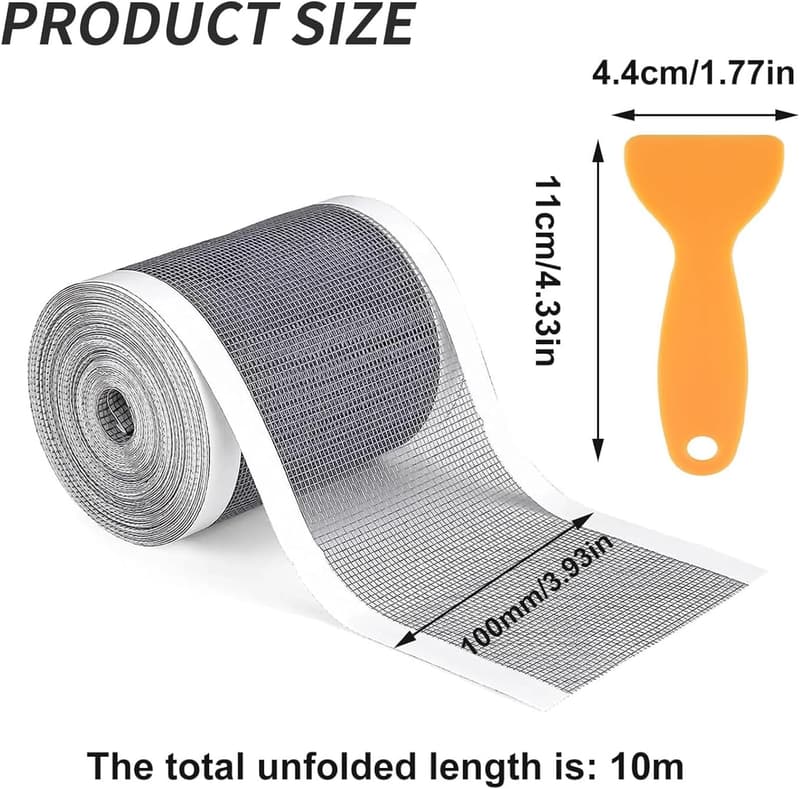 Duschabflusssieb aus PVC-Gaze, 100mm x 10m, Einweg-Haarsieb für Badewanne
