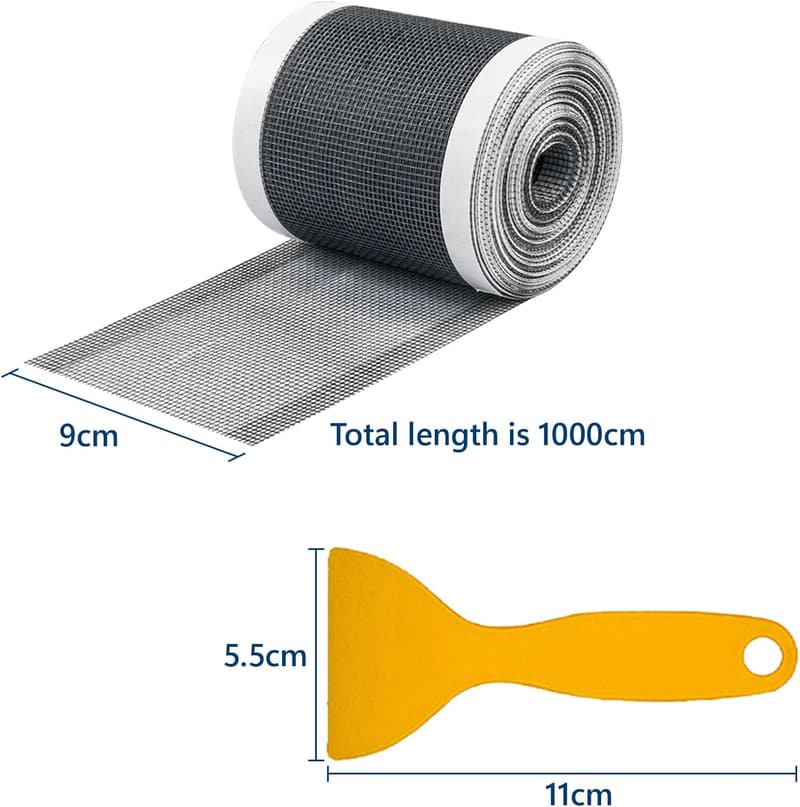 Duschabflusssieb 9cm x 10m – Einweg Haarsieb mit Spatel, 2 Stück