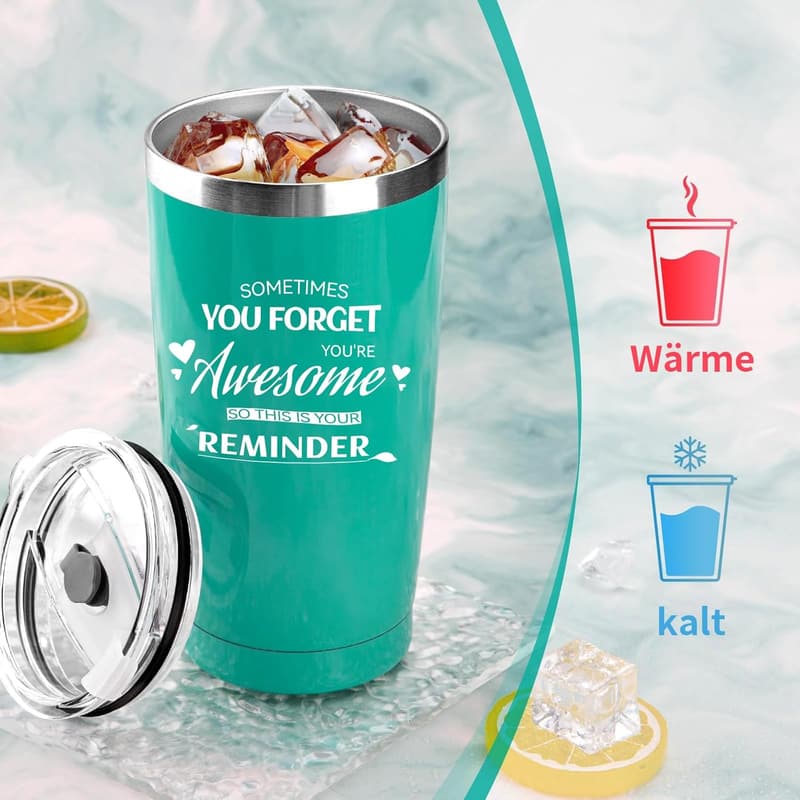 Personalisierte Entspannungsgeschenke für Frauen - 20oz Becher, Grün