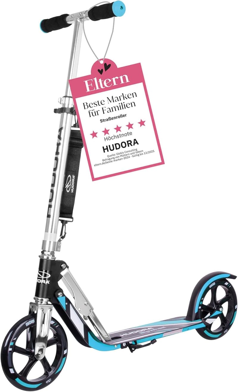 HUDORA BigWheel 205 - Höhenverstellbarer Aluminium-Scooter bis 100kg