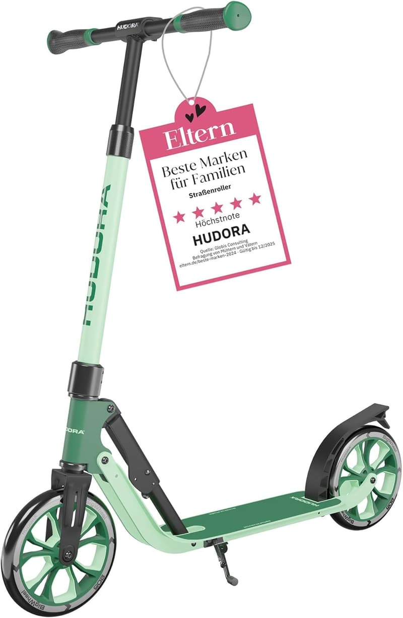 HUDORA BigWheel 205 Scooter - Höhenverstellbarer Aluminium-Roller bis 100 kg